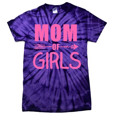 Mom of Girls Cute Mother's Day Tie-Dye T-Shirt