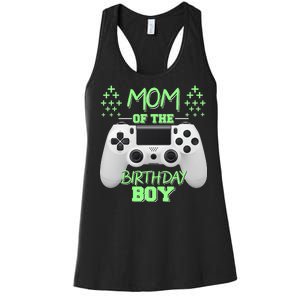 Mom Of The Birthday Boy Women's Racerback Tank