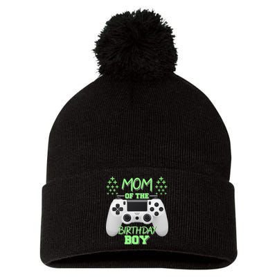 Mom Of The Birthday Boy Pom Pom 12in Knit Beanie