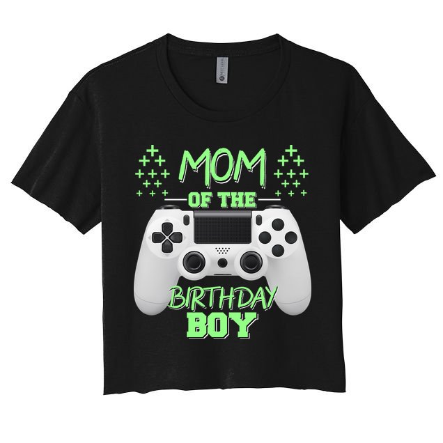 Mom Of The Birthday Boy Crop Top