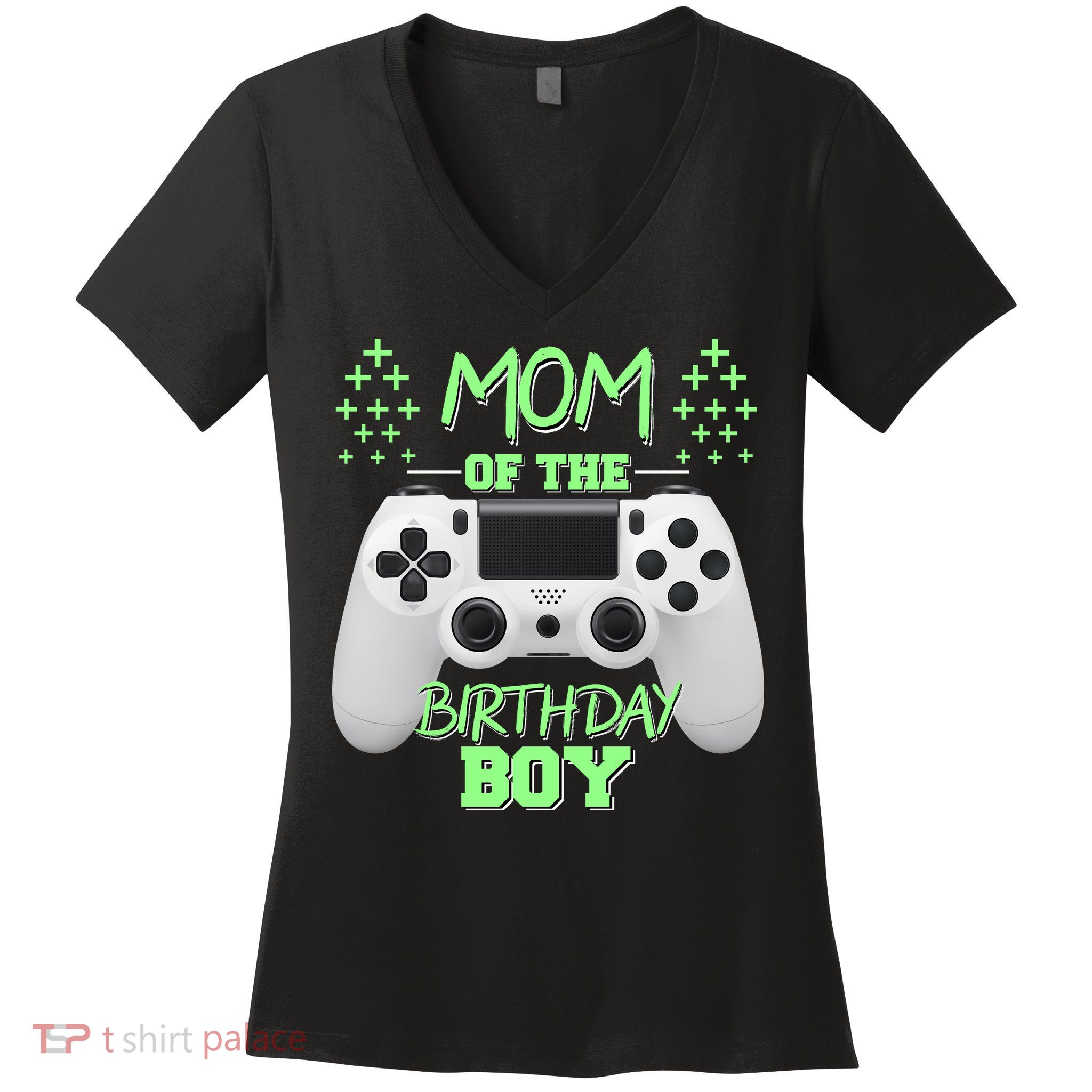 Mom Of The Birthday Boy Women's V-Neck T-Shirt