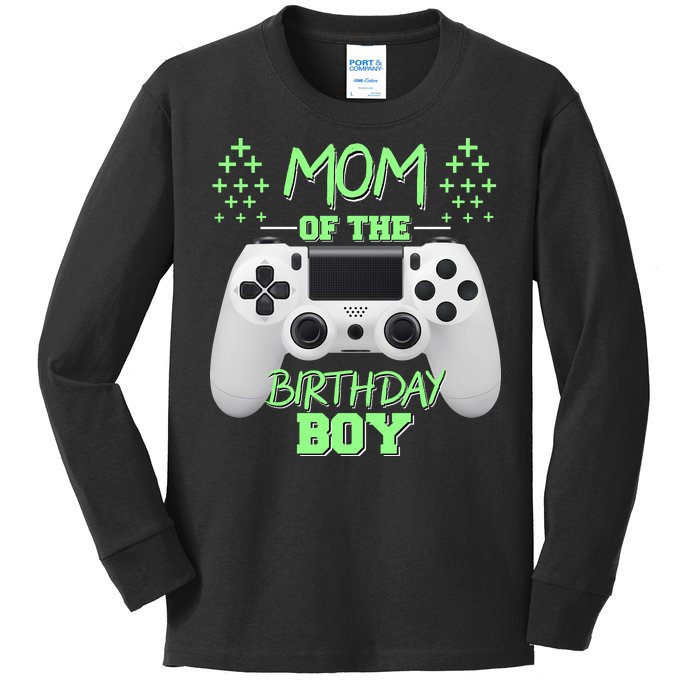 Mom Of The Birthday Boy Kids Long Sleeve Shirt