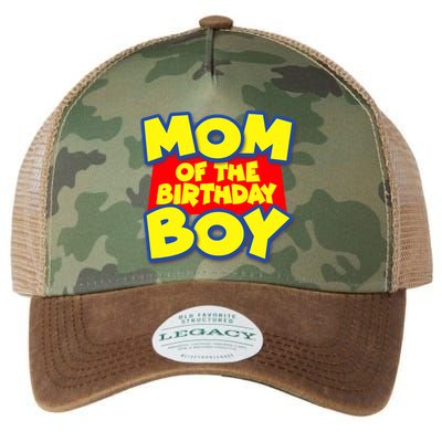 Mom of the Birthday Boy Spoof Toy Logo Legacy Tie Dye Trucker Hat