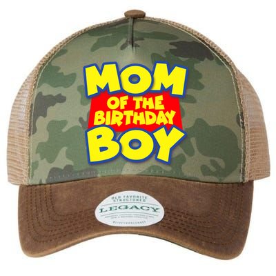 Mom of the Birthday Boy Spoof Toy Logo Legacy Tie Dye Trucker Hat