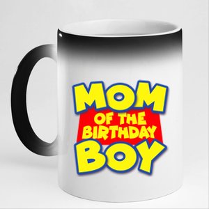 Mom of the Birthday Boy Spoof Toy Logo 11oz Black Color Changing Mug