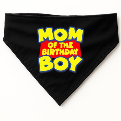 Mom of the Birthday Boy Spoof Toy Logo USA-Made Doggie Bandana