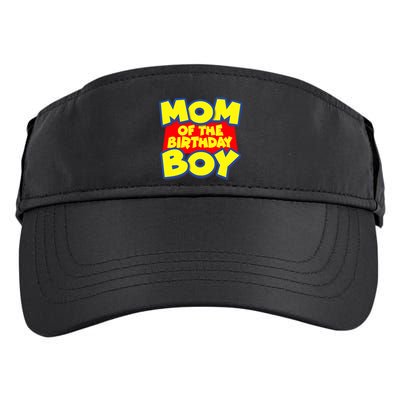Mom of the Birthday Boy Spoof Toy Logo Adult Drive Performance Visor