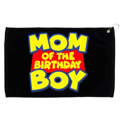 Mom of the Birthday Boy Spoof Toy Logo Grommeted Golf Towel