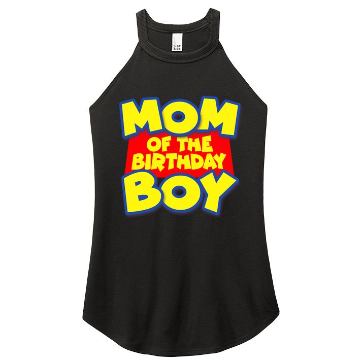 Mom of the Birthday Boy Spoof Toy Logo Women's Perfect Tri Rocker Tank