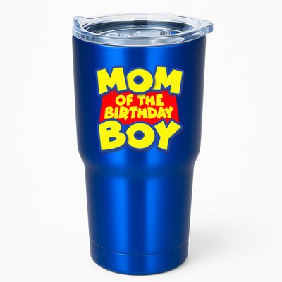 Mom of the Birthday Boy Spoof Toy Logo Tumbler