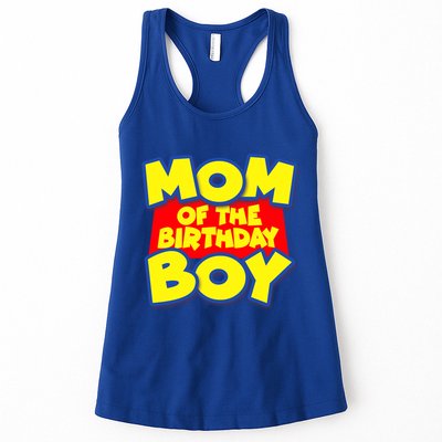 Mom of the Birthday Boy Spoof Toy Logo Womens Tank Top