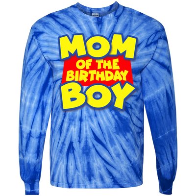 Mom of the Birthday Boy Spoof Toy Logo Tie-Dye Long Sleeve Shirt