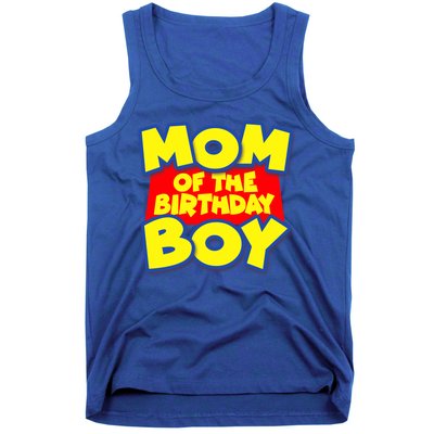 Mom of the Birthday Boy Spoof Toy Logo Tank Top