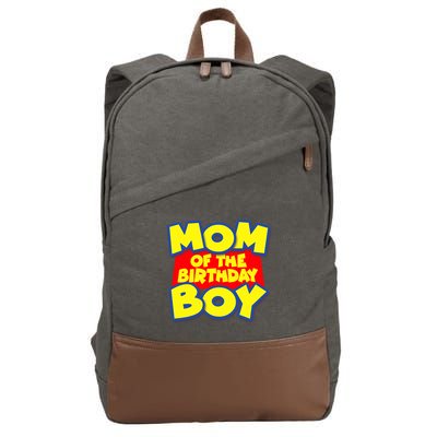 Mom of the Birthday Boy Spoof Toy Logo Cotton Canvas Backpack