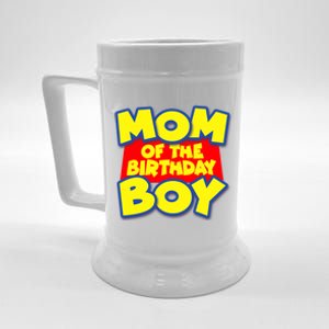 Mom of the Birthday Boy Spoof Toy Logo Beer Stein