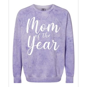 Mom of the Year Happy Mother's Day Colorblast Crewneck Sweatshirt