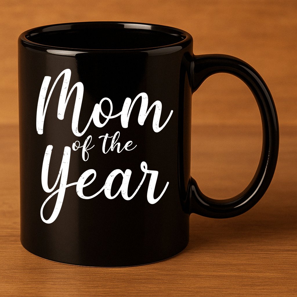 Mom of the Year Happy Mother's Day 11oz C Handle Ceramic Mug
