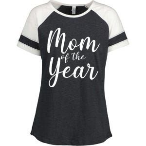 Mom of the Year Happy Mother's Day Enza Ladies Jersey Colorblock Tee