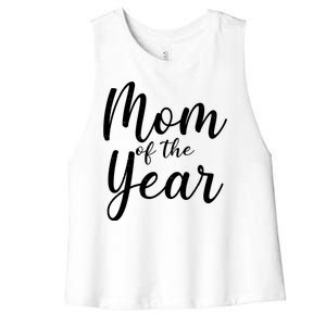 Mom of the Year Happy Mother's Day Women's Racerback Cropped Tank