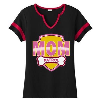 Mom Patrol Dog Mom Ladies Halftime Notch Neck Tee