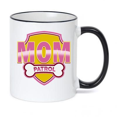 Mom Patrol Dog Mom 11oz Black Color Changing Mug