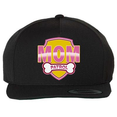 Mom Patrol Dog Mom Wool Snapback Cap