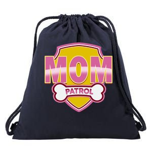 Mom Patrol Dog Mom Drawstring Bag