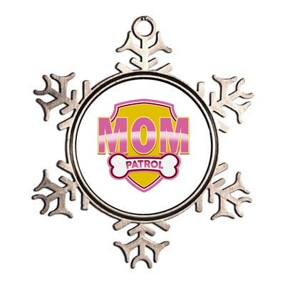 Mom Patrol Dog Mom Metallic Star Ornament