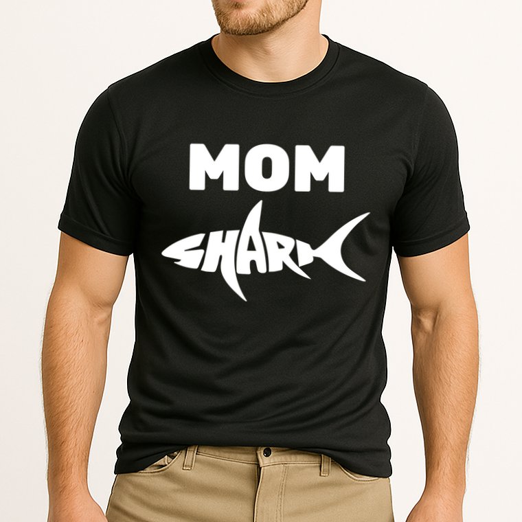 Mom Shark Cooling Performance Crew T-Shirt
