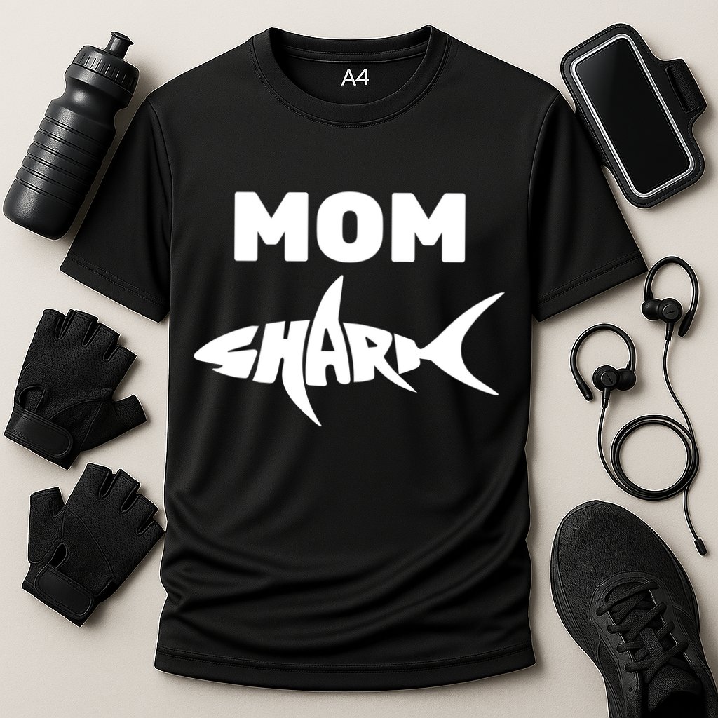 Mom Shark Cooling Performance Crew T-Shirt