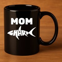 Mom Shark 11oz C Handle Ceramic Mug