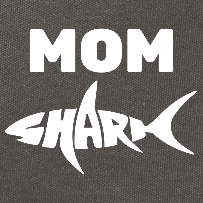 Mom Shark Cotton Canvas Backpack