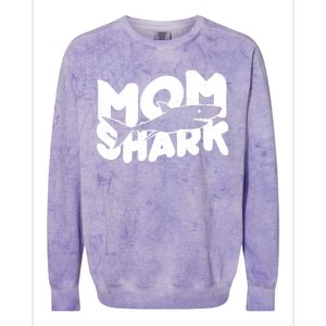 Mom Shark Funny Cute Colorblast Crewneck Sweatshirt