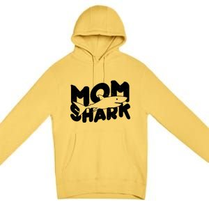 Mom Shark Funny Cute Premium Pullover Hoodie