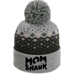 Mom Shark Funny Cute The Baniff Cuffed Pom Beanie