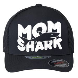 Mom Shark Funny Cute Flexfit Unipanel Trucker Cap