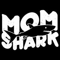 Mom Shark Funny Cute 16 in Basic Backpack