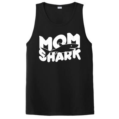 Mom Shark Funny Cute PosiCharge Competitor Tank