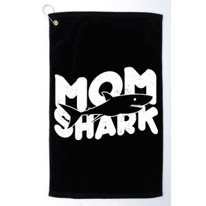 Mom Shark Funny Cute Platinum Collection Golf Towel