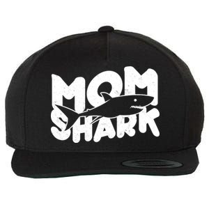 Mom Shark Funny Cute Wool Snapback Cap