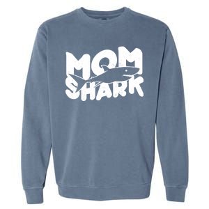 Mom Shark Funny Cute Garment-Dyed Sweatshirt