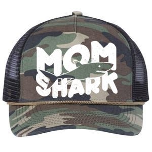 Mom Shark Funny Cute Retro Rope Trucker Hat Cap