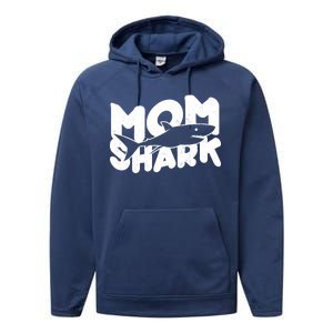 Mom Shark Funny Cute Performance Fleece Hoodie