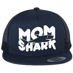 Mom Shark Funny Cute Flat Bill Trucker Hat