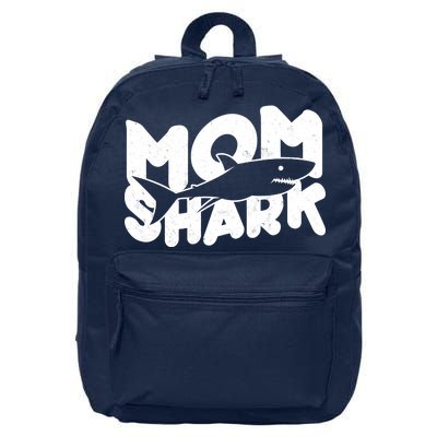 Mom Shark Funny Cute 16 in Basic Backpack