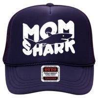 Mom Shark Funny Cute High Crown Mesh Back Trucker Hat