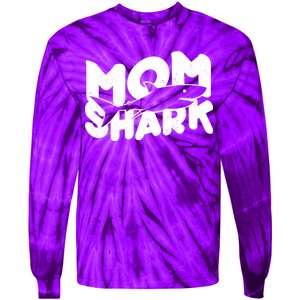 Mom Shark Funny Cute Tie-Dye Long Sleeve Shirt