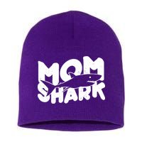 Mom Shark Funny Cute Short Acrylic Beanie