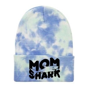 Mom Shark Funny Cute Tie Dye 12in Knit Beanie