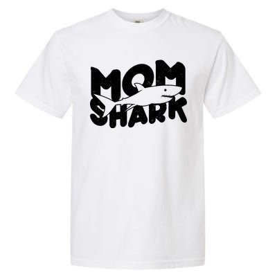 Mom Shark Funny Cute Garment-Dyed Heavyweight T-Shirt